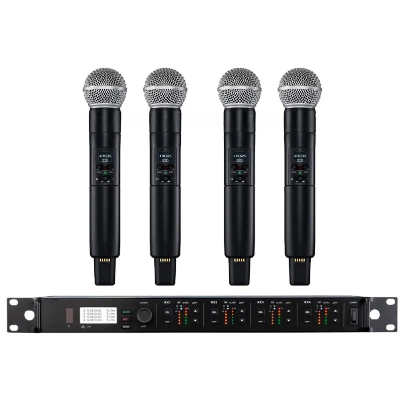 Фото Двухканальный беспроводной микрофон BETA58A SM 58 KSM8/9, профессиональный UHF-микрофон для церкви №2