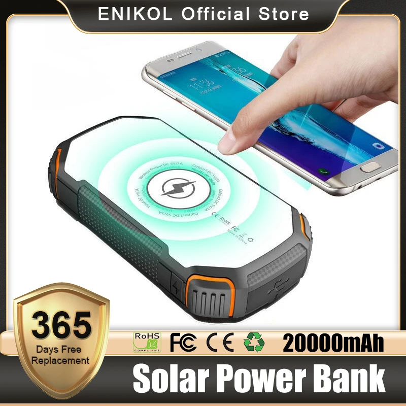 

Портативный внешний аккумулятор на солнечной батарее, 20000 мАч