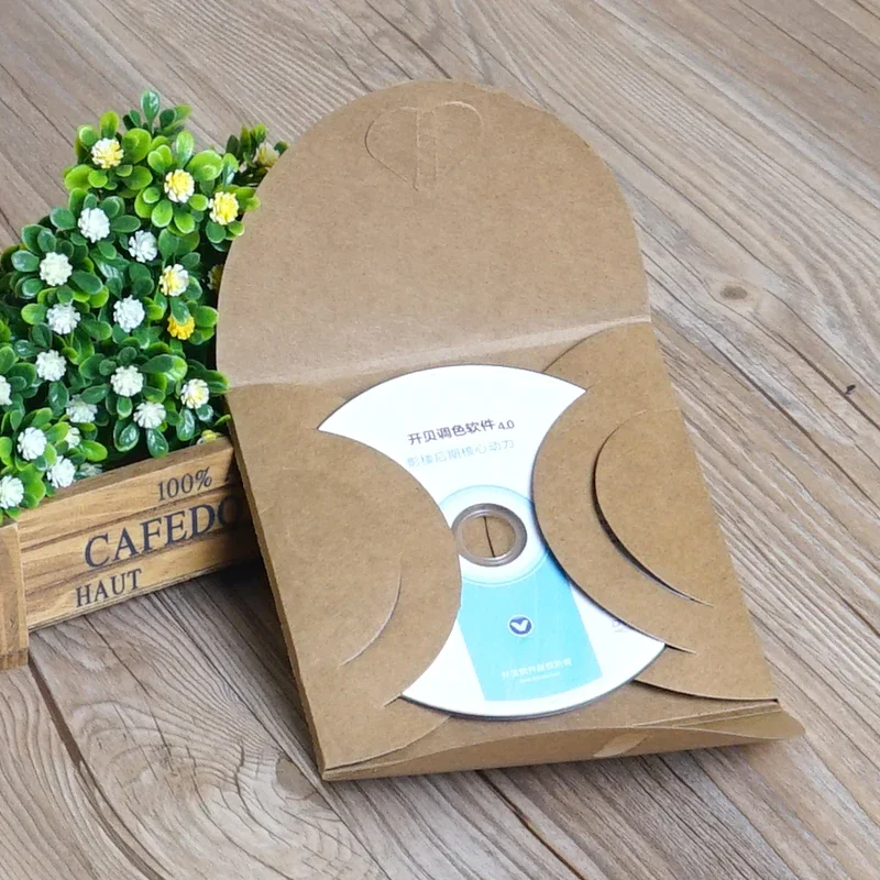 13*13 см крафт-бумага DVD рукав упаковочная коробка для компакт-дисков чехлы