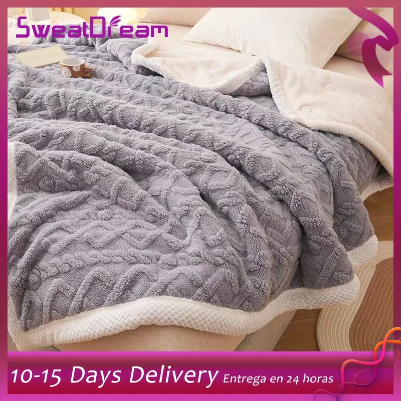 

Осенне-зимнее теплое одеяло для сна из овечьей шерсти мягкое удобное одеяло для кровати уютное утолщенное теплое одеяло