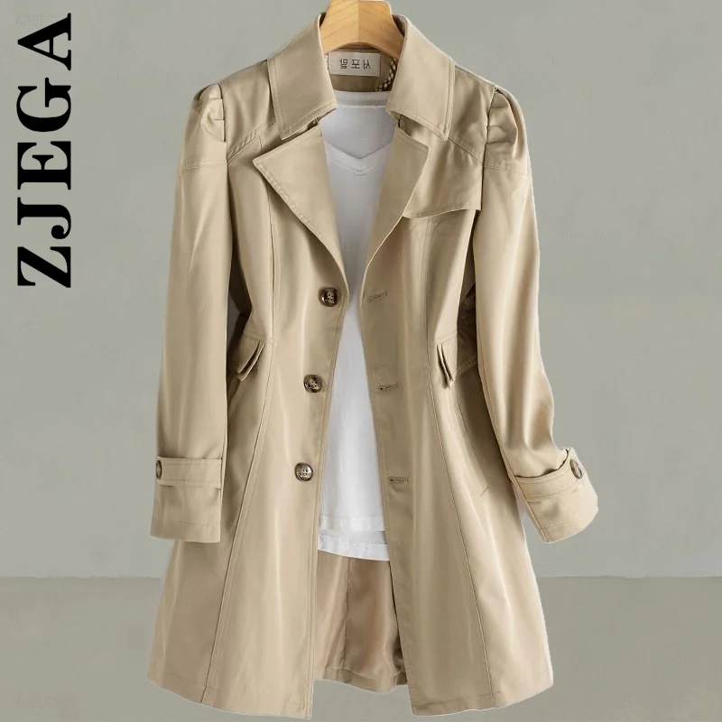 Zjega зимнее Длинное Элегантное пальто женское Свободное длинное ветрозащитное