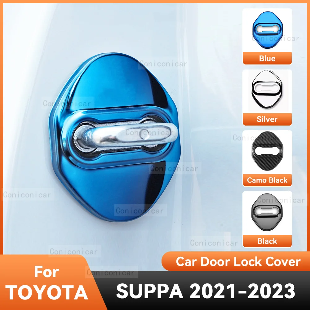 

Аксессуары для TOYOTA SUPPA 2021-2023, Автомобильный Дверной замок, защитная крышка, эмблемы, искусственная защита для украшения из нержавеющей стали