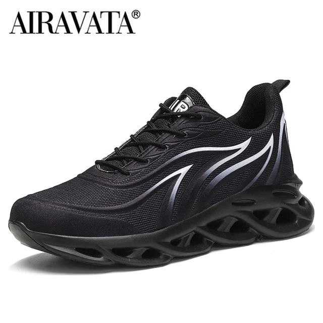 Men's Flame Printed Sneakers Flying Weave Sports Shoes Comfortable Running Shoes Outdoor Men Athletic Shoes 3