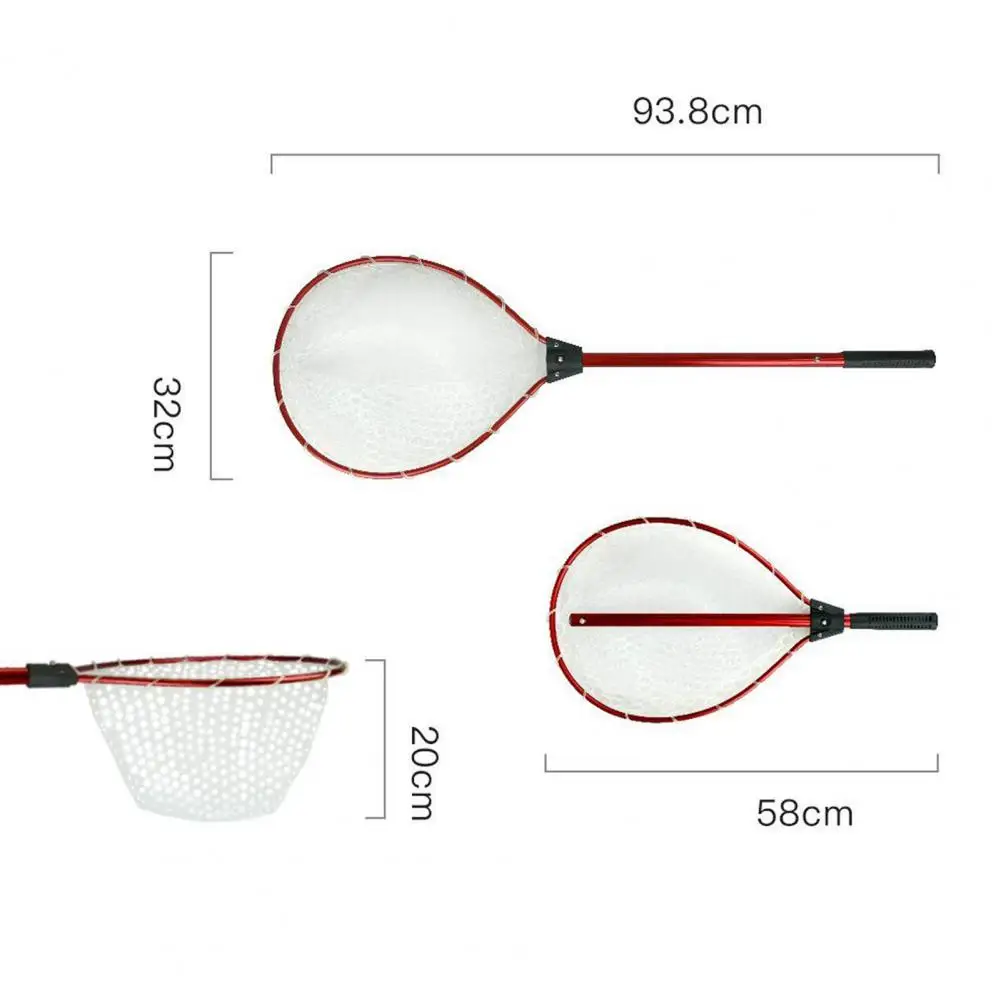 

Corrosion Proof Harmless Durable ABS Fish Landing Net Slip-proof Handle Landing Net Easy-carrying for Fishing