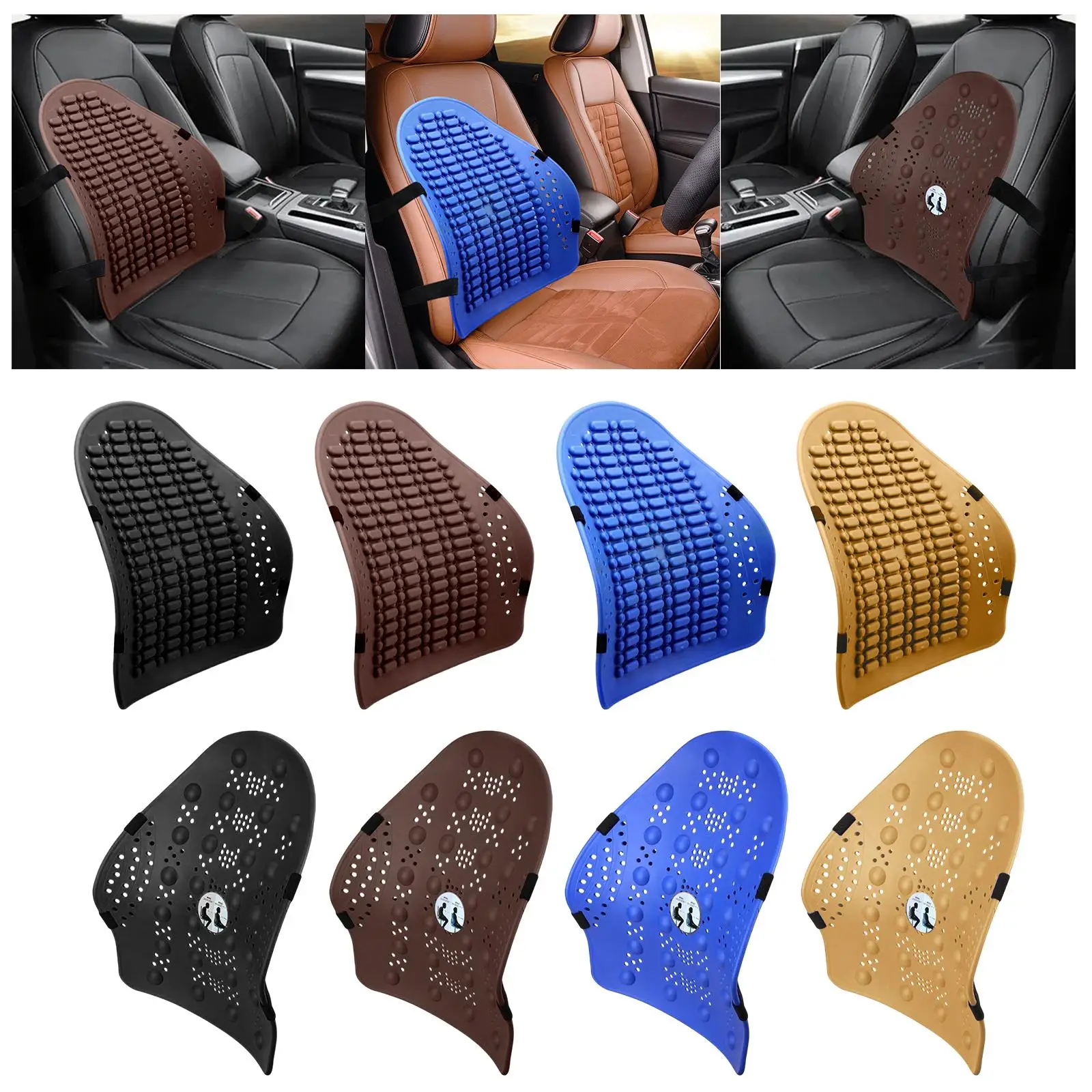 Подушка для спины автомобиля подушка поддержки регулируемые ремни эргономичная