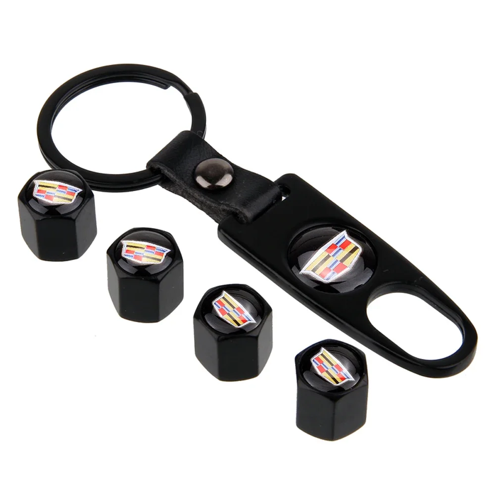 

Автомобильные колпачки штока клапана для Cadillac Logo Escalade CTS CT5 XT5 XTS XLR BLS SLS STS SRX Брелок для ключей Deville Wheel Tire Air Cover Наклейки