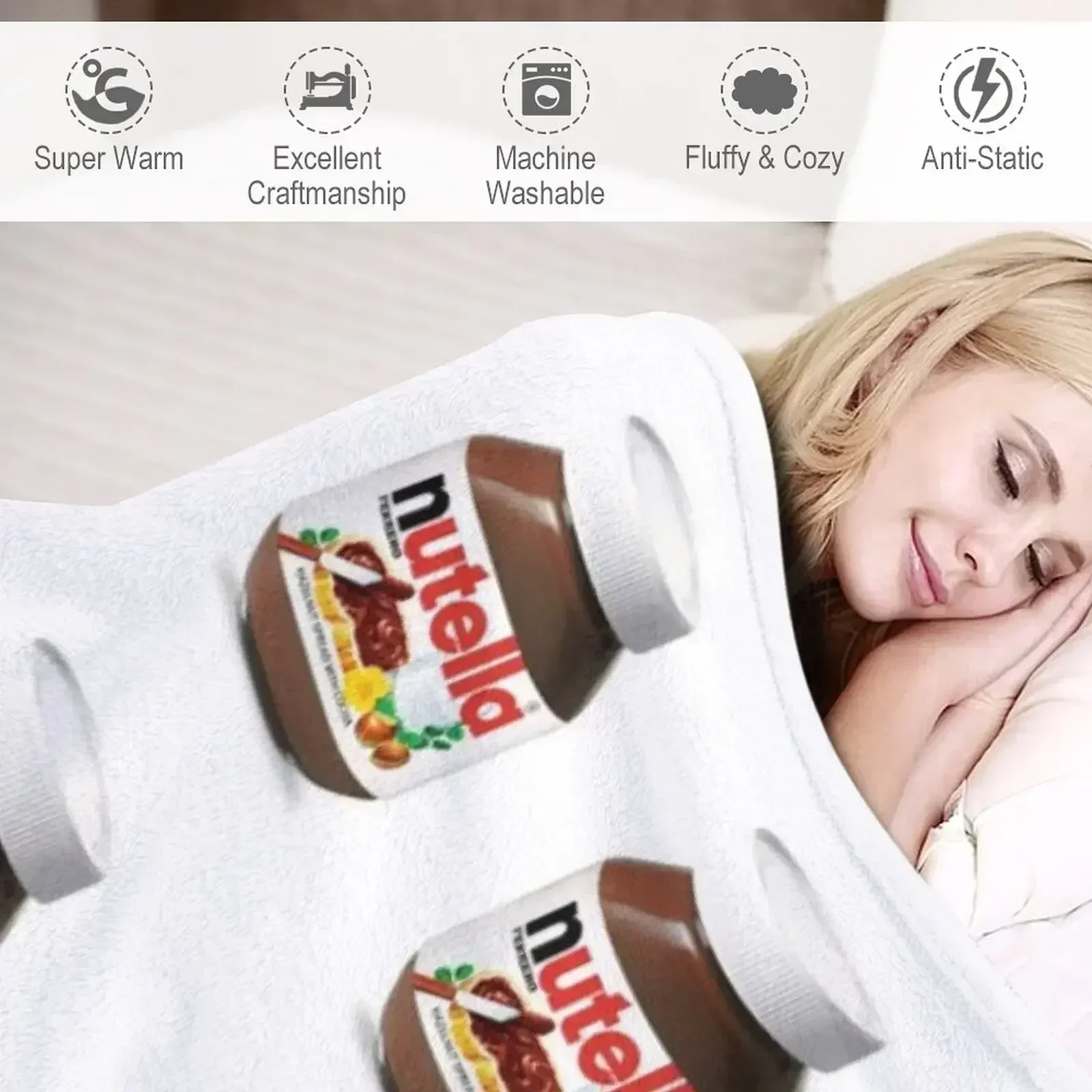 Одеяло Nutella теплое зимнее фланелевое одеяло для дивана мягкие одеяла