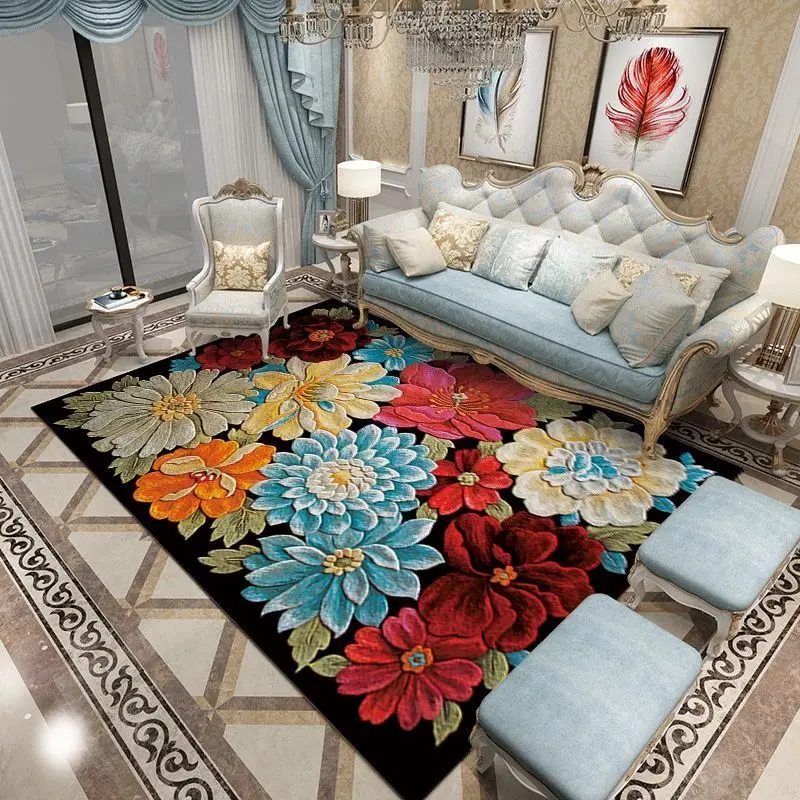 

Home Full-Covered Large Carpet Living Room European-Style Sofa Coffee Table Carpet Modern Light Luxury Home Floor Mat Bedroom Ca