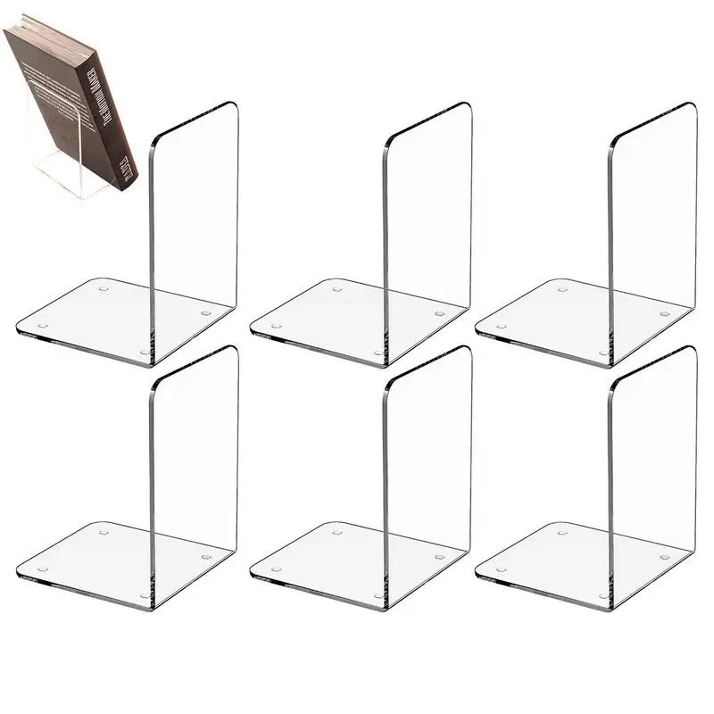 

Clear Book Stoppers Clear Bookends Acrylic Book Ends For Shelves Heavy Duty Bookends Acrylic Bookends For Home Office Library