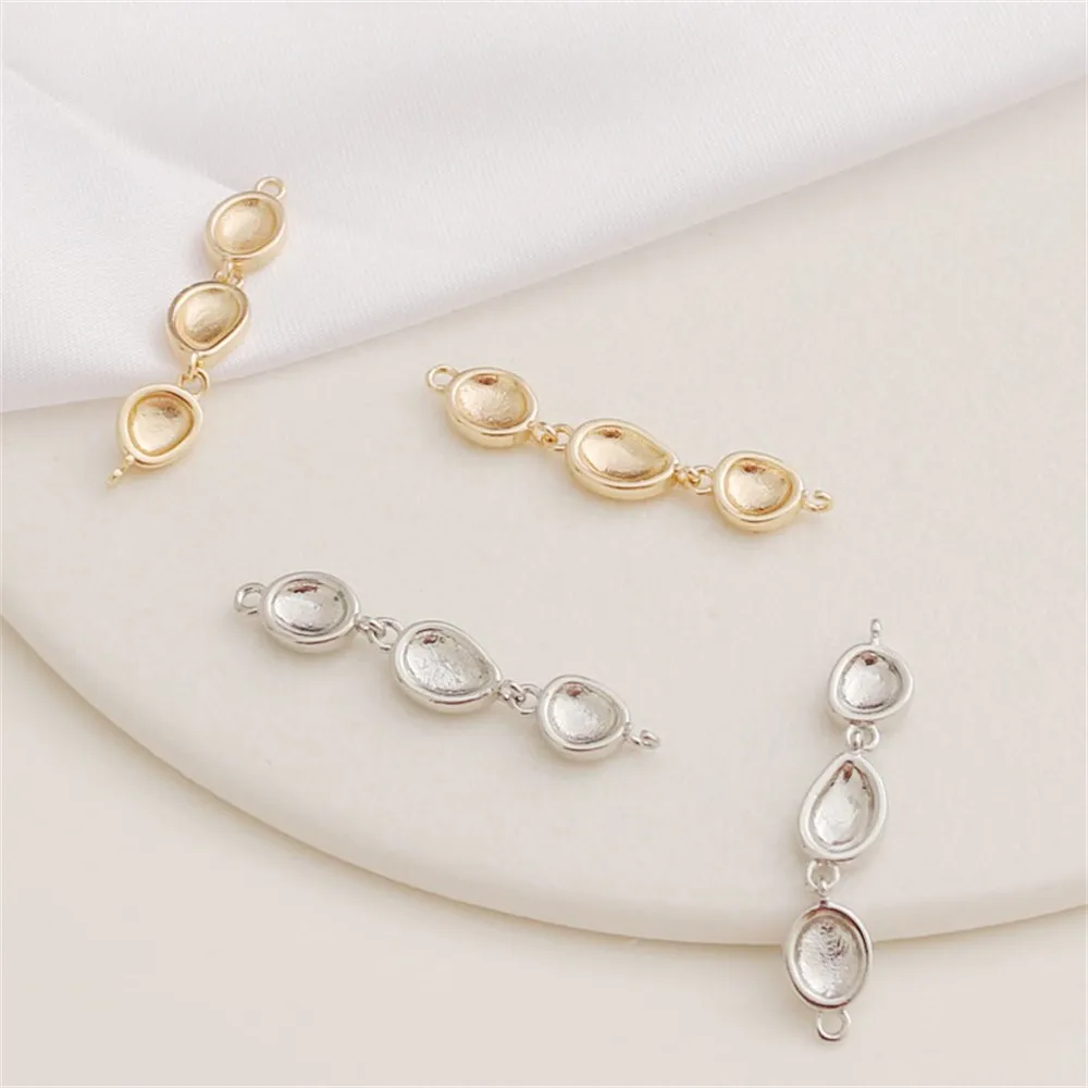 14-каратное золото сохранение цвета гальванический белый K нерегулярный кулон в