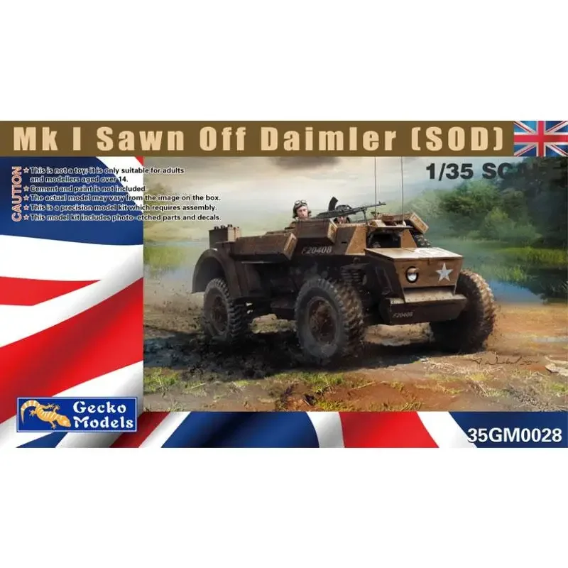 Модели Gecko 35GM0028 1/35 Mk I Sawn Off Daimler (SOD) — набор масштабных моделей