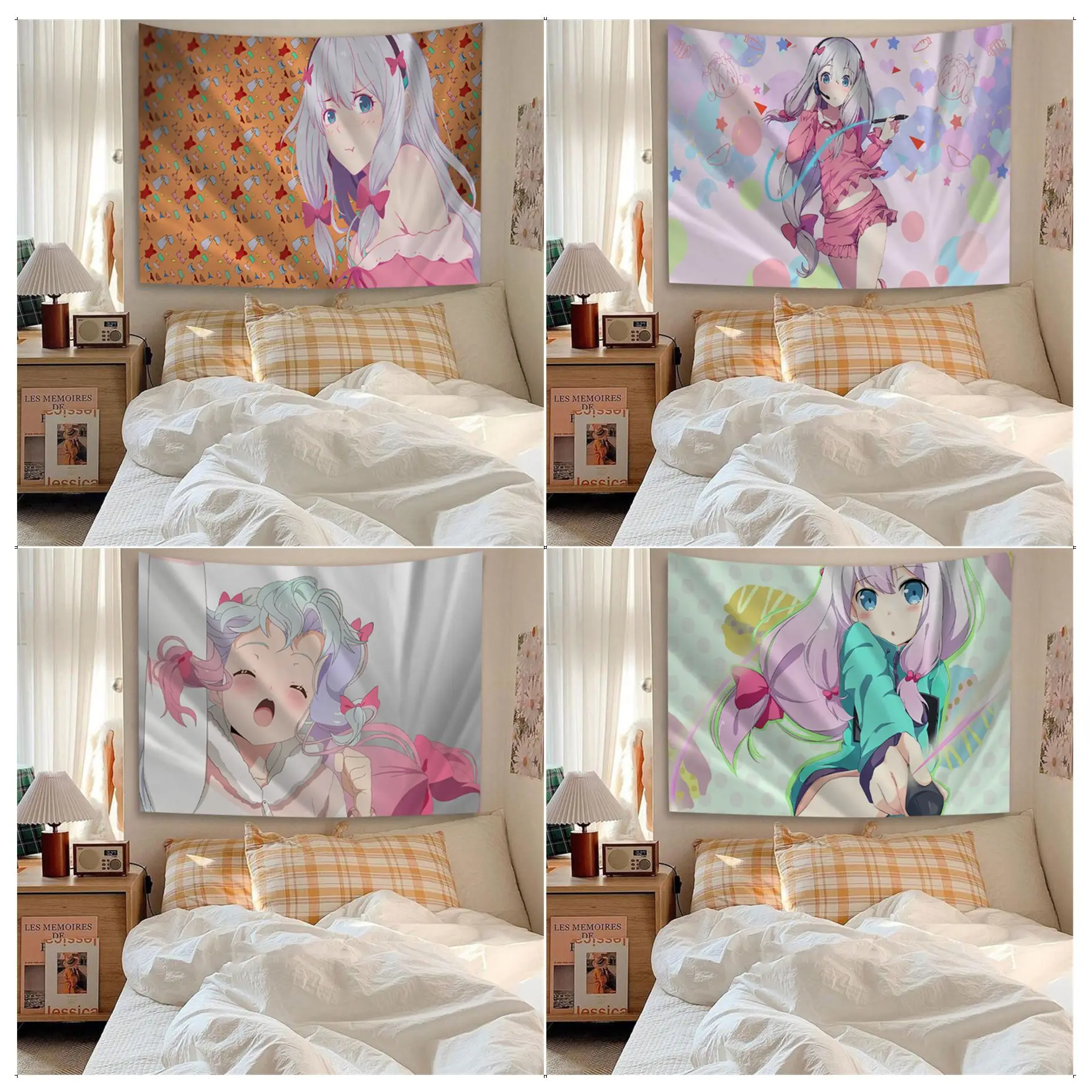 

Cute Girl Izumi Sagiri Printed Large Wall Tapestry Home Decoration hippie bohemian decoration divination Wall Art Decor