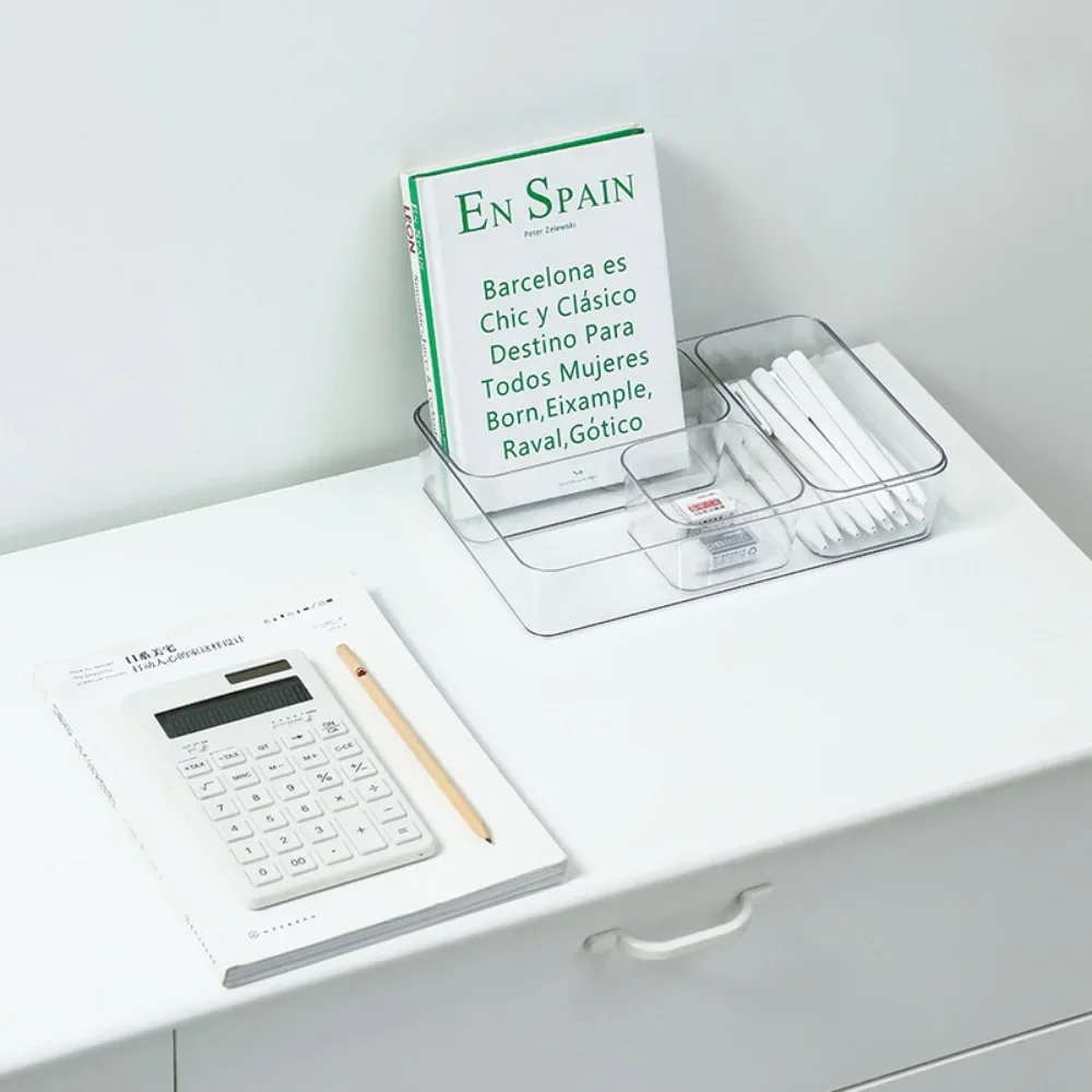 1 шт. прозрачная коробка органайзер для хранения настольный пластиковый