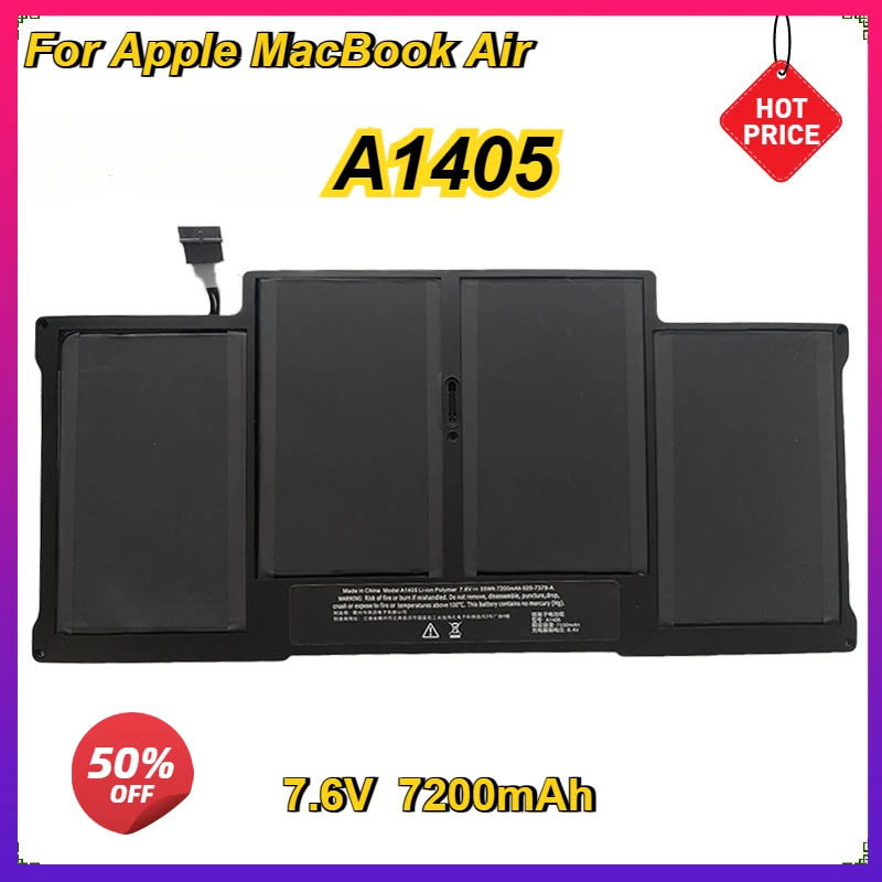 Новый аккумулятор для ноутбука A1405 Apple MacBook Air 13 дюймов A1466 2013 2014 MD760 MD761 Macbook A1369 A1377