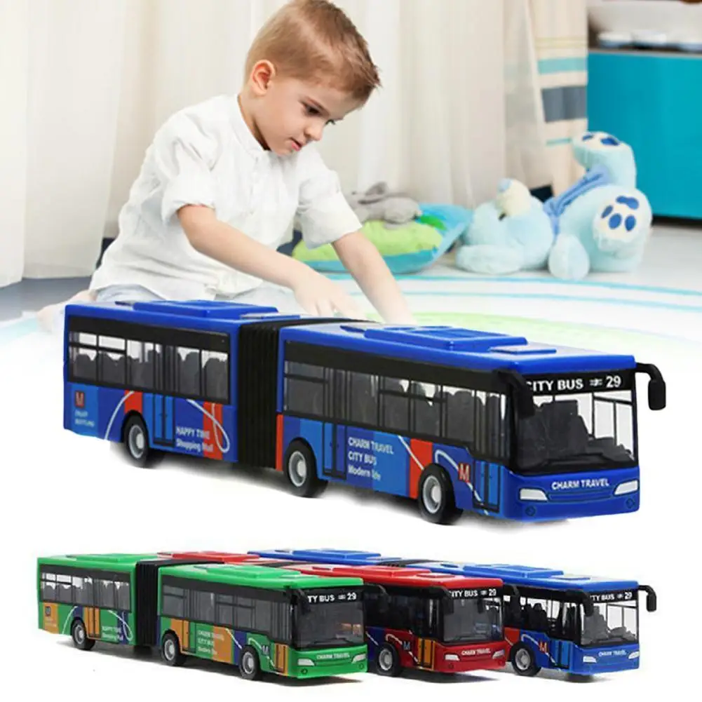 

Mini Model Baby Pull Back Alloy Vehicles City Toys Double Diecast Buses Children Gifts Bus Vehicles Funny Kids S2k6
