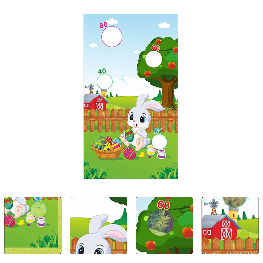 

1pc Easter Hanging Flag Outdoor Toss Game Flag Sandbag Toss Throwing