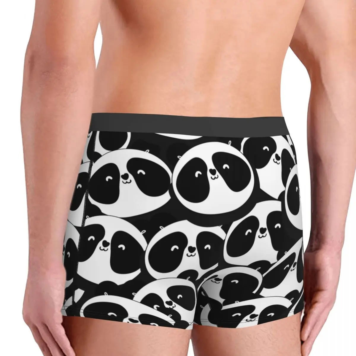 Мужские трусы-боксеры трусы с милой пандой из полиэстера нижнее белье милыми