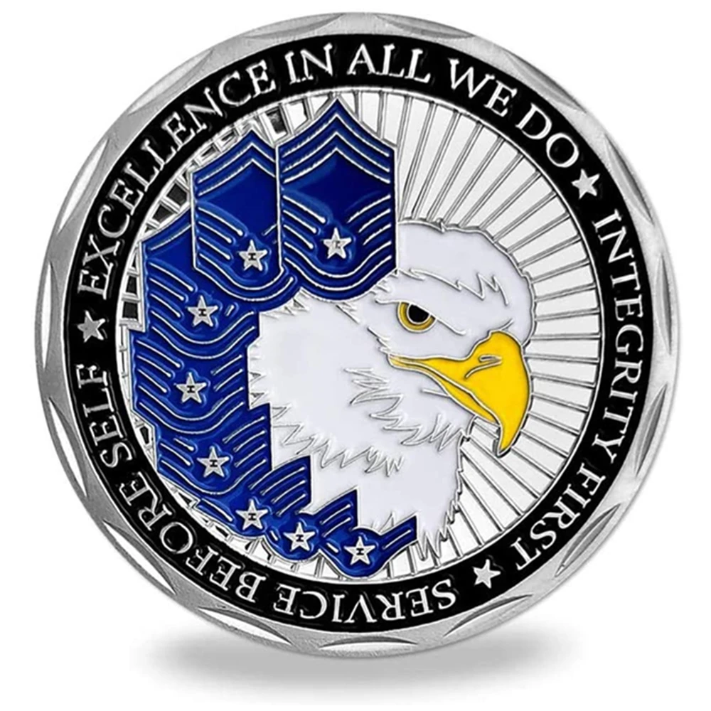 

United States Air Force Airman's Value Creed Military Challenge Coin American Eagle Silver Coin Collection