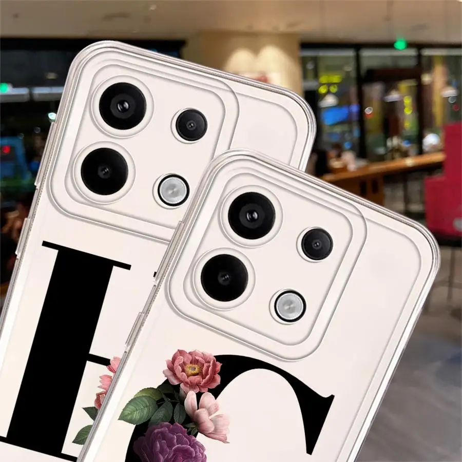 L ljubal Letter G-L Чехол для телефона Xiaomi Redmi Note 13 Pro 11 12 10 9T 10T 11S 9 11s 12s 9s Прозрачный корпус