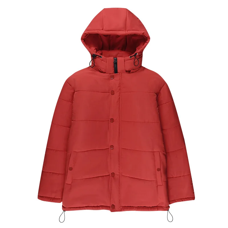 2021 Fashion Women's Fluffy Cotton-padded Jacket Autumn and Winter New Temperament Long-sleeved Warm Solid Color Hooded Jacket