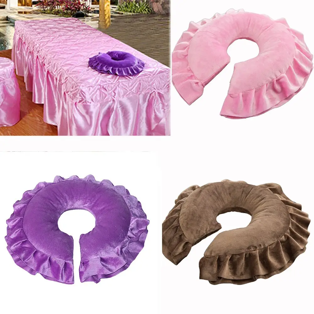 

Reusable Soft U-shaped Pillow Beauty Bed Pillow Face Pillow Massage Pillow Massage Tool Cushion