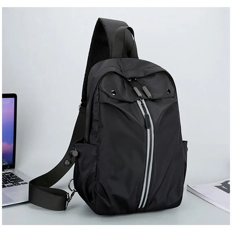 New Large Capacity Chest Bag For Men's Shoulder Bag Oxford Cloth Chest Small Backpack Student Trend One Shoulder Bag For Women