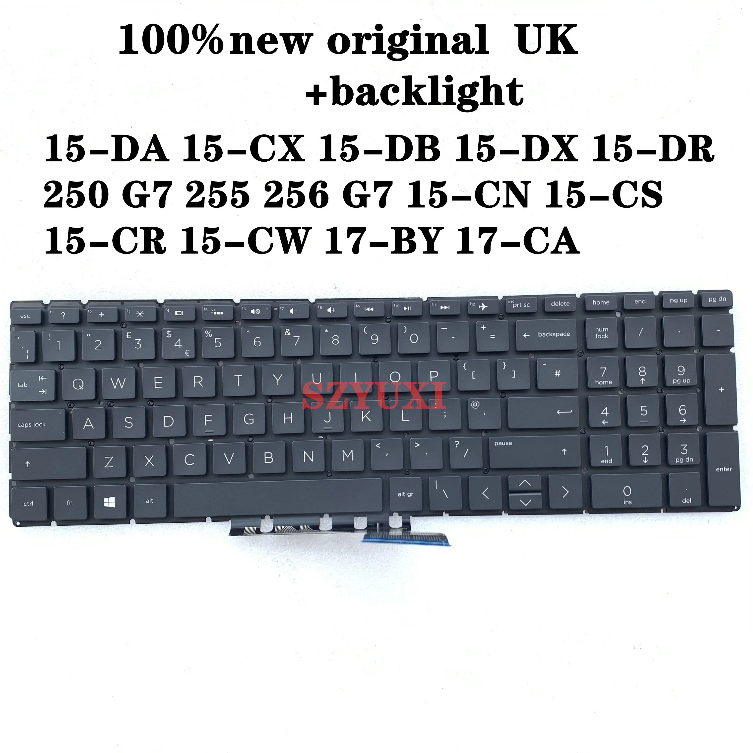 

CS/клавиатура SK для HP Pavilion 15-DA 15-CX 15-DB 15-DX 15-DR 250 G7 255 256 G7 15-CN 15-CS 15-CR 15-CW 17-BY 17-CA TPN-C135