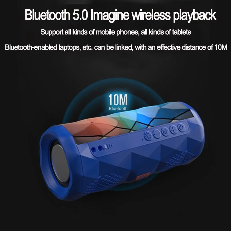 

2023 New 167 Bluetooth Speaker Portable Bicycle LED Colorful Lights Card Free shipping Sale