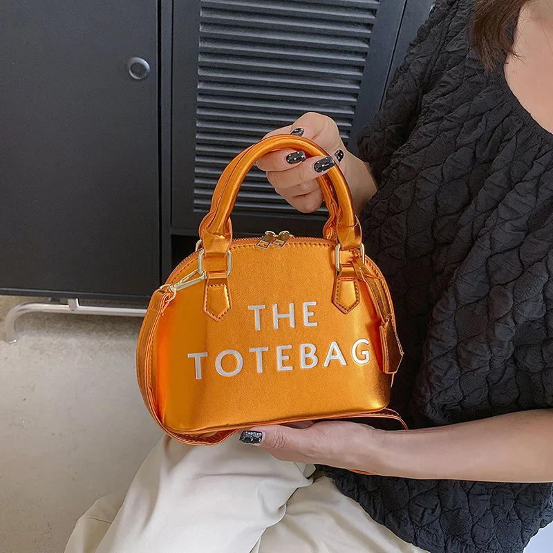 Patent Leather Handbags for Women 2023 New Letter Fashion Shell Bag Party Trend High Quality Luxury Designer Shoulder Bag Ladies