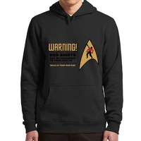 warning he%e2%80%99s dead hoodies parody star trek science fiction tv series red fleece sweatshirt lightning bolt mens clothing