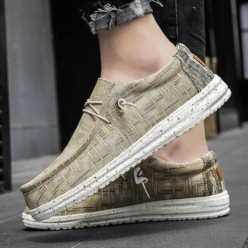 

Fashion Washed Denim Flat shoes men Shoes Men's Casual Shoes Men Canvas Shoes slip on outdoor Light Loafer S15160-S15165 C1