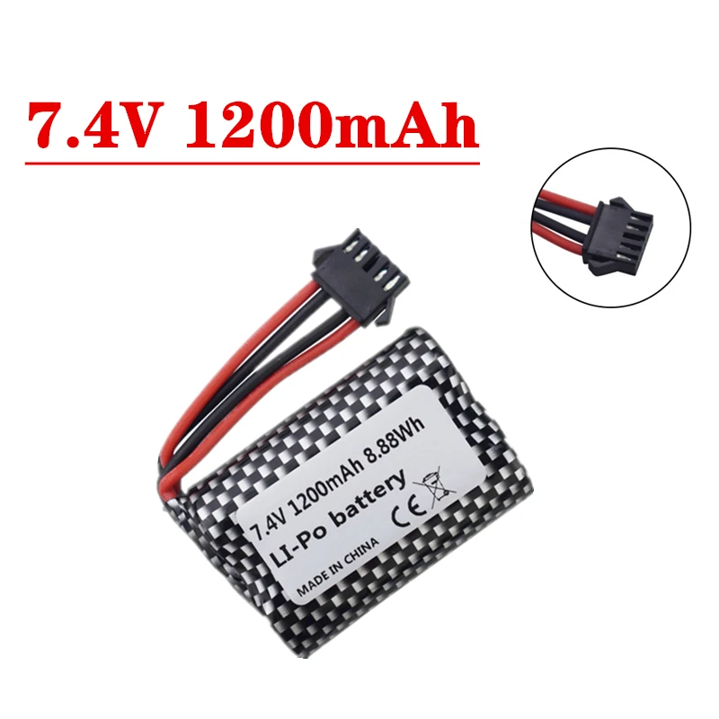 

Обновленная литий-полимерная батарея 7,4 в 1200 мАч для R208 R308 2008 RC батарея для лодки с дистанционным управлением режим скоростной лодки Аккумул...