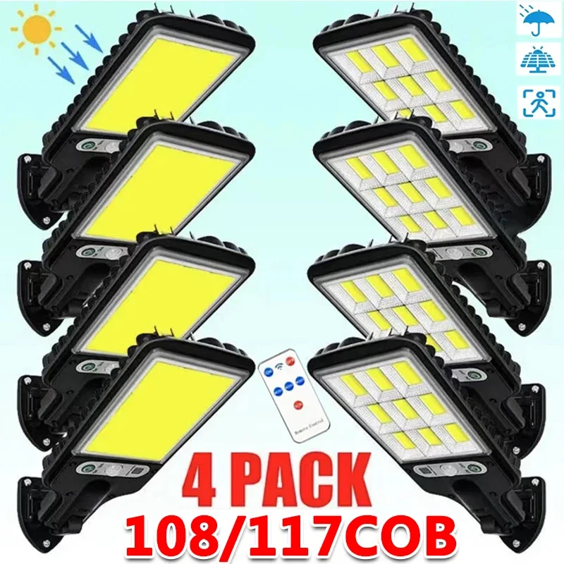 

Solar Street Lights Outdoor Solar Lamp With 3 Light Mode Waterproof Motion Sensor Security Lighting for Garden Patio Path Yard