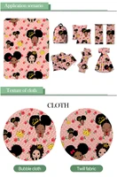 polyester cotton beauty black women girl fabric for kids clothes hometextile curtain cushion cover diy 50145cm
