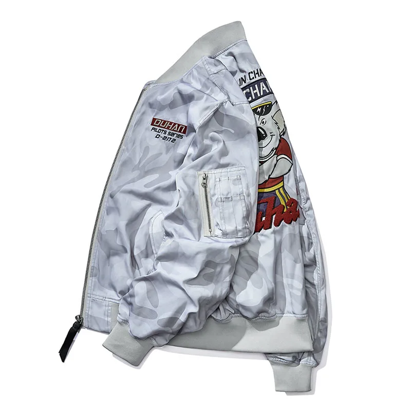 Куртка мужская демисезонная мотоциклетная с вышивкой и