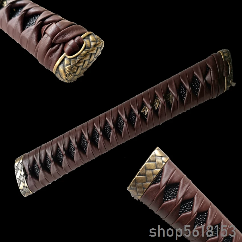 

Кожаная ручка для катаны Fuchi 26 см коричневый