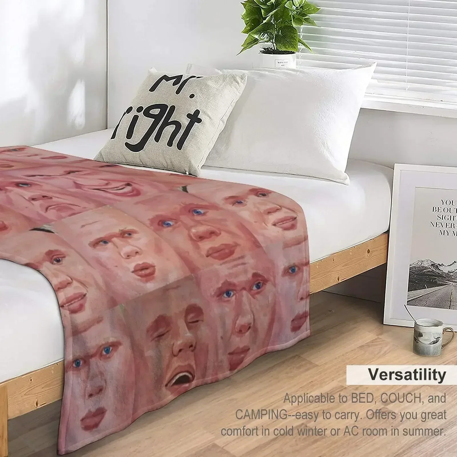 Одеяло с узором Erling Haaland декоративные одеяла для дивана