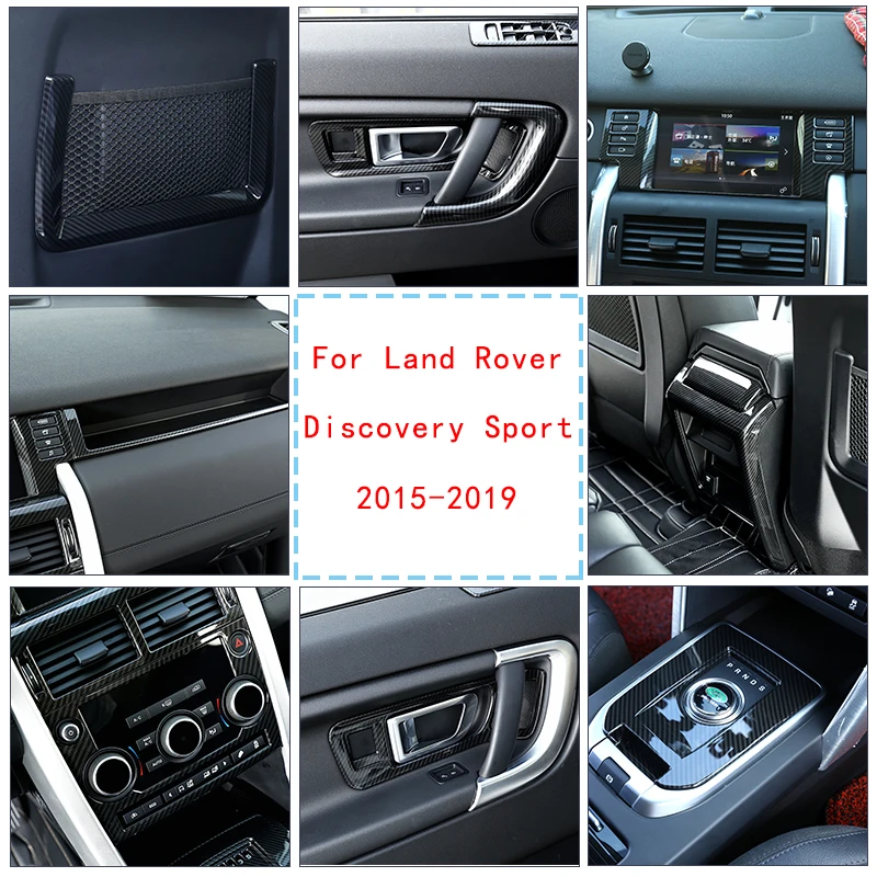 

Для Land Rover Discovery Sport 2015-2019, детали интерьера, автомобильная наклейка из ABS углеродного волокна, аксессуары для модификации интерьера автомобиля