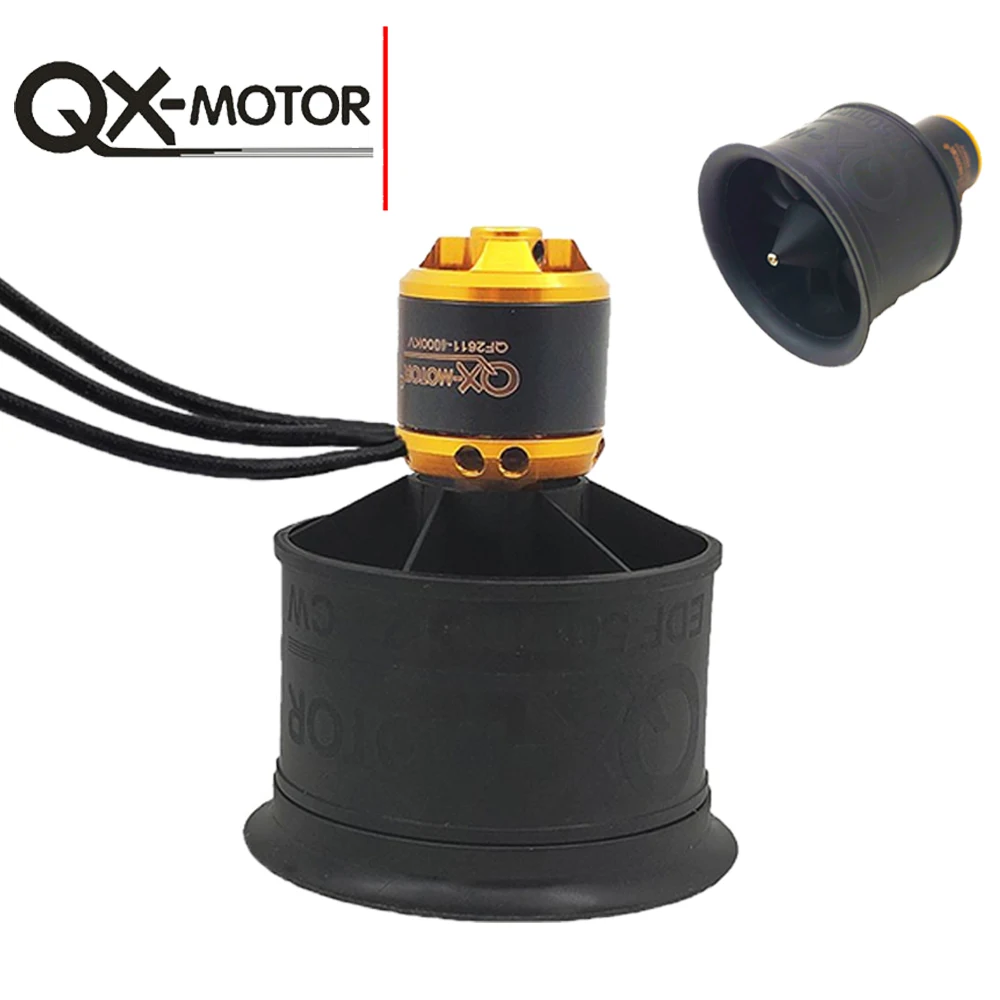

50mm 12 Blades Ducted Fan EDF Brushless Motor QF2611 with 40A/50A ESC 3S/4S CW CCW For RC Airplane