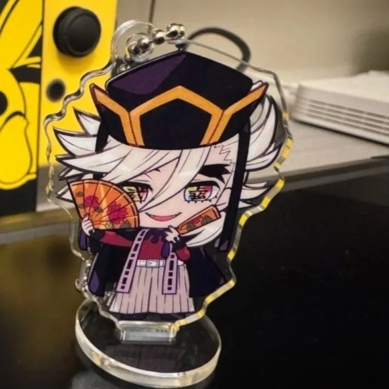 Фото Demon Slayer: Kimetsu No Yaiba акриловая фигурка-подставка брелок Akaza Douma аниме периферийные устройства милый мультфильм настольный орнамент кулон №2