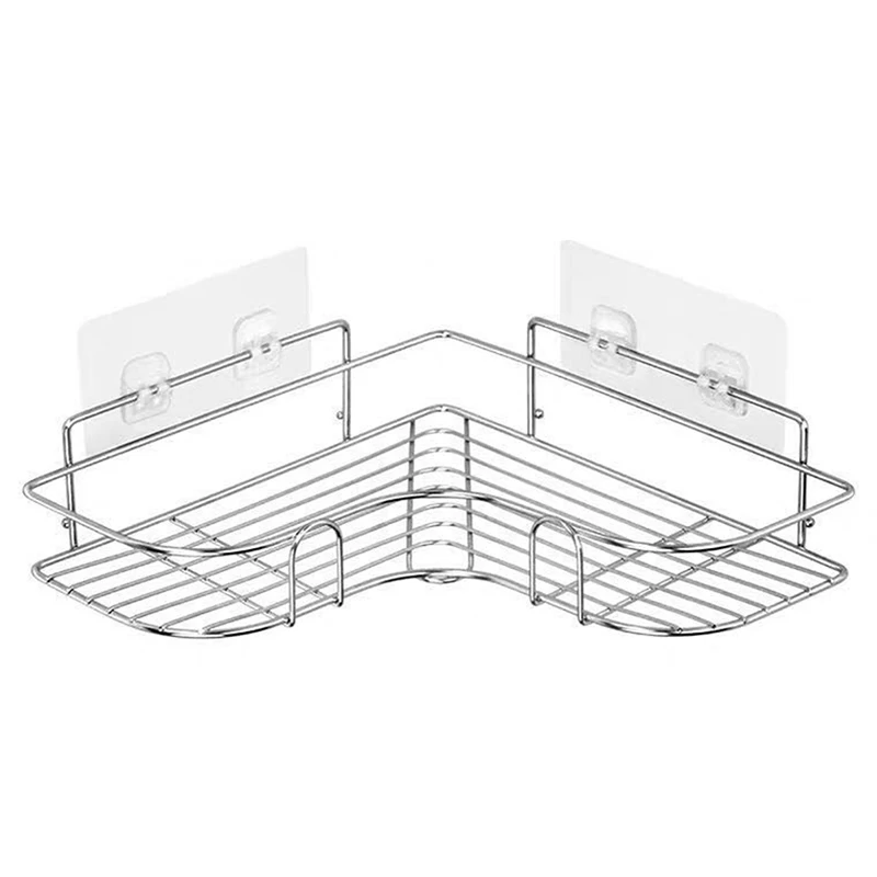 

1pcs Wall Mounted Adhesive Hook Under Wire Shelf Rack Hanger Holder Clamp Organizer bathroom shelves bathroom organization