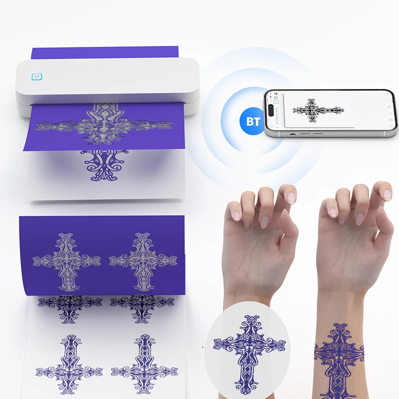 Портативный термопринтер для переноса татуировок с Bluetooth