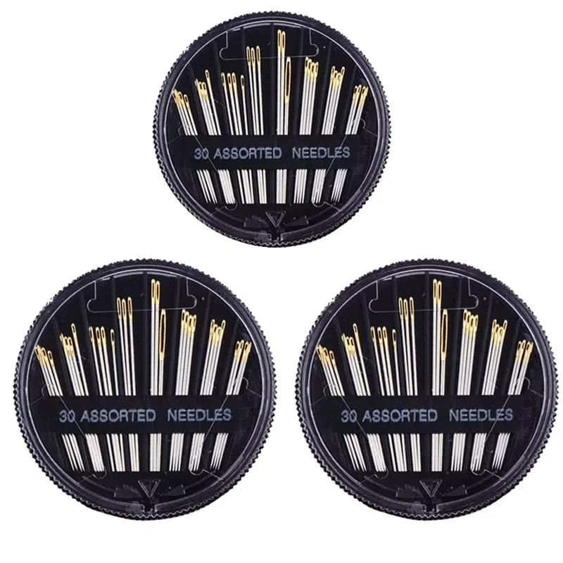 

Hot sell 30PC/set , 3set Assorted Hand Sewing Needles Embroidery for Mending Craft Quilt Case 5BB5581
