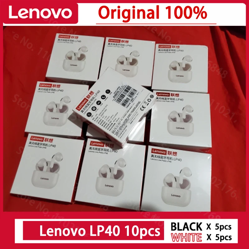 

Original Lenovo lp40 10pcs 5PCS Bluetooth headset 5.0 immersive audio high fidelity TWS with microphone touch control,