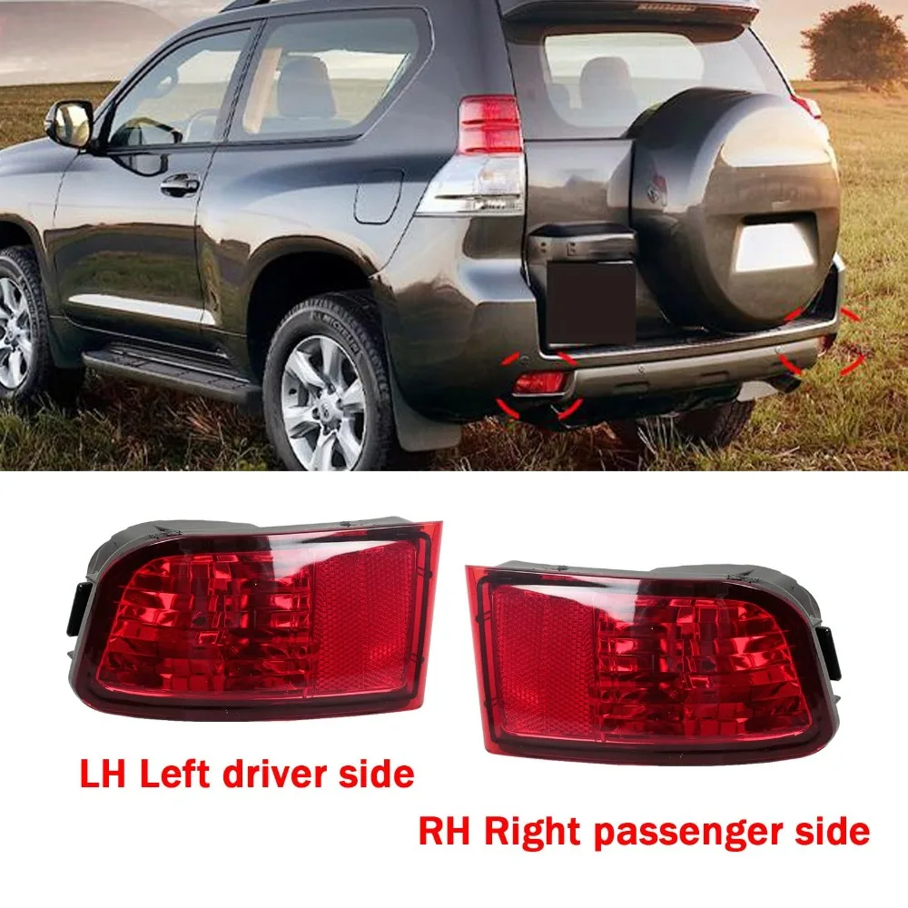 Задний бамперный отражатель для TOYOTA Land Cruiser Prado 120 Series GRJ120 TRJ120 FJ120 2002-2009, крышка противотуманной фары, лампа в комплект не входит (art.: 3920dba5017db) - 3920dba5017db