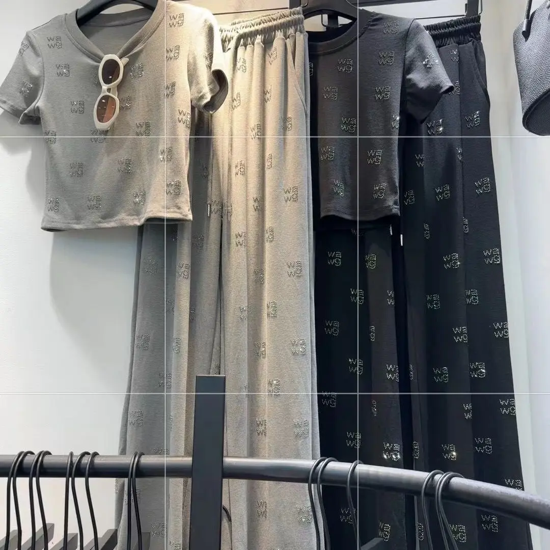 Женский Повседневный комплект футболка с длинным рукавом и брюки высокой талией