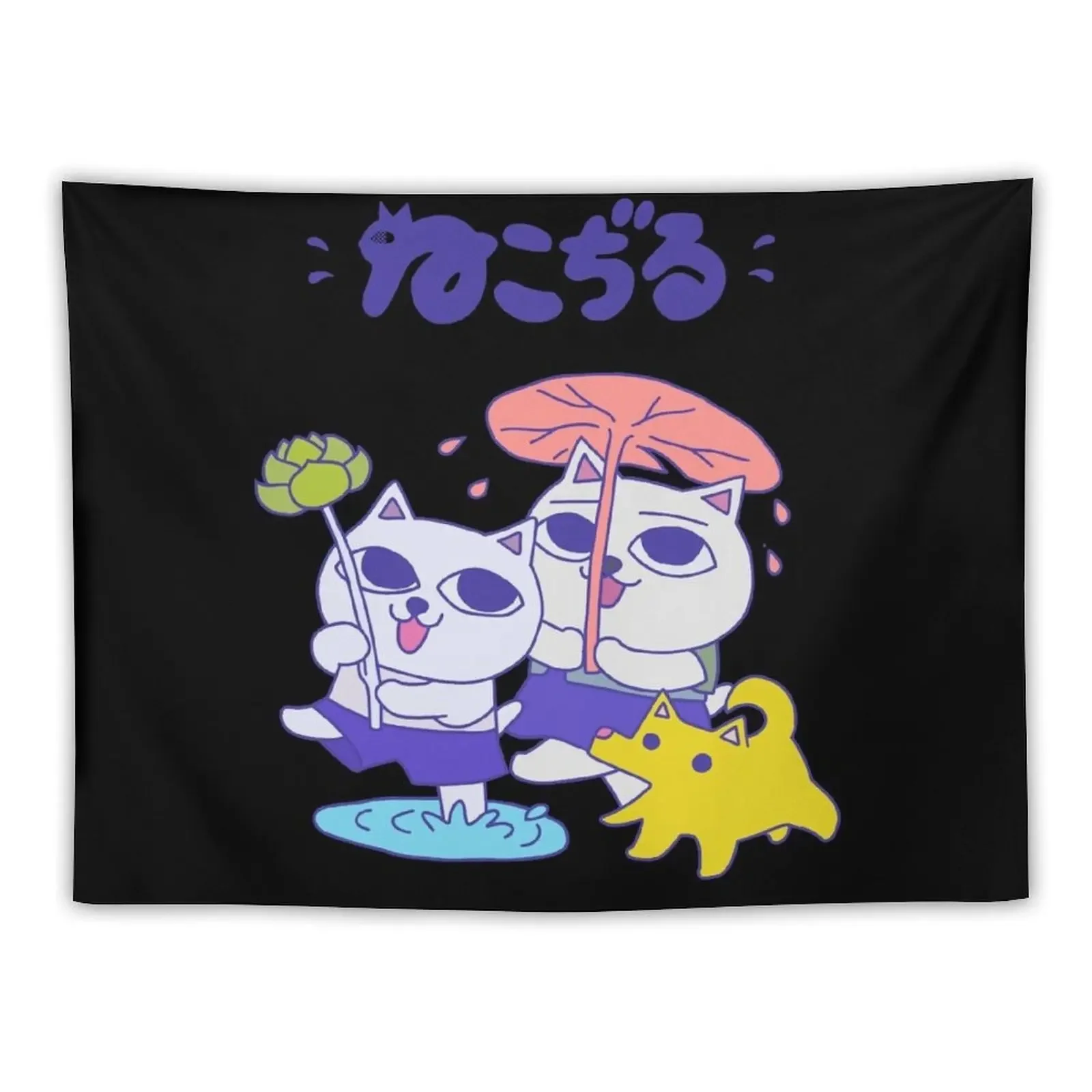 Nekojiru Udon гобелен Kawaii декор для комнат Декор спальни ванной