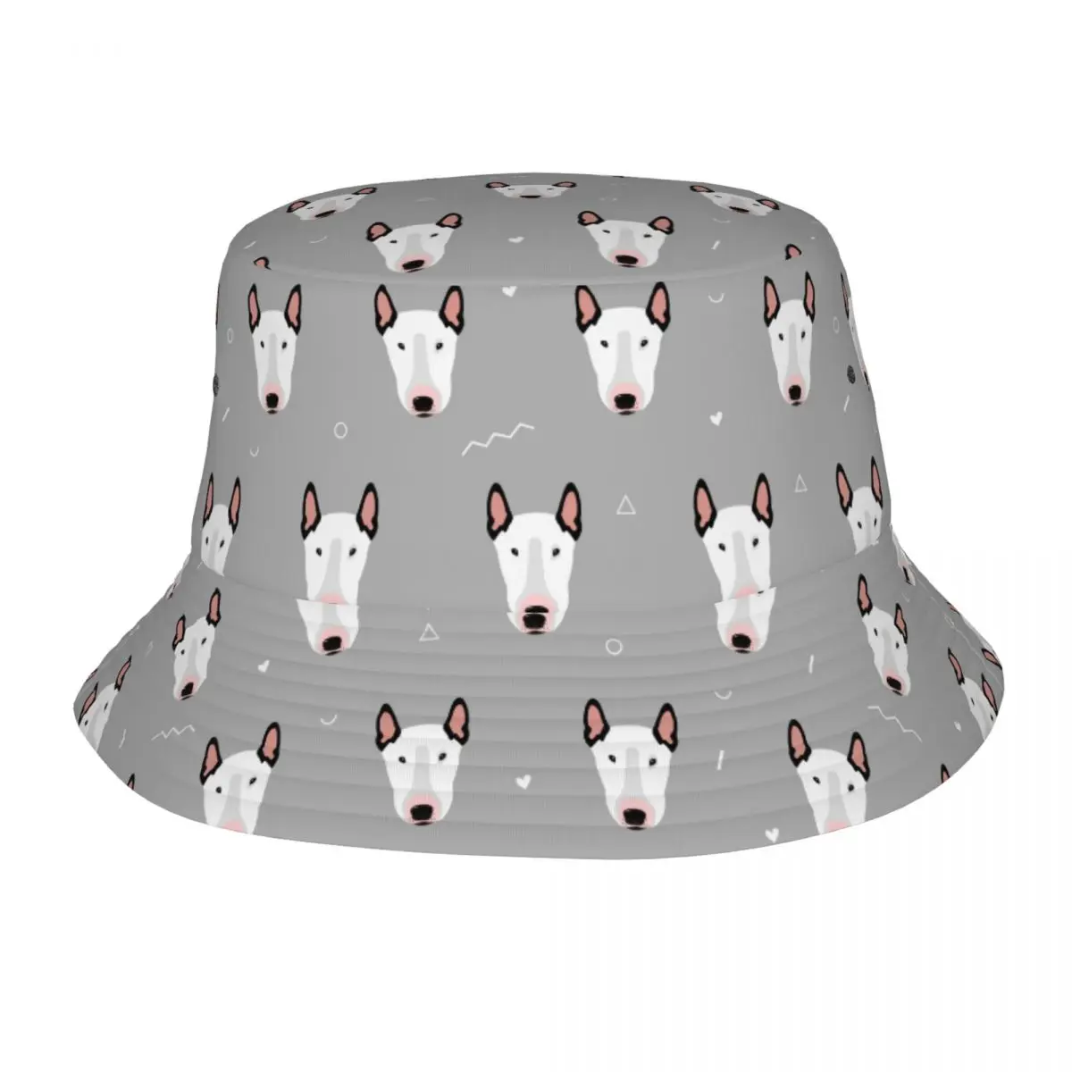 

Little Bull Terriers Bucket Hat Travel Headwear Accessories Cute Dog Animal Fisherman Caps for Camping Women Ispoti Cap Packable