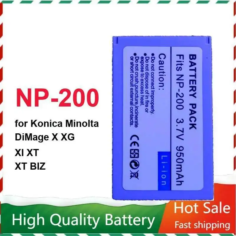Фото Для Konica Minolta Dimage X XG XI XT Biz аккумулятор для камеры высокого качества NP-200 950 мАч надежная мощность №2