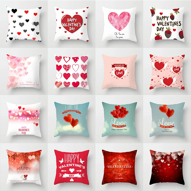 

Наволочка для подушки на День святого Валентина, наволочка для диванной подушки, наволочка для кровати, домашний декор, автомобильная навол...